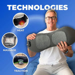 Back Pain Massager with Heat & Vibration, Support for Sciatica Relief, Lumbar Pain & Posture Correction – 3-in-1 Home Therapy