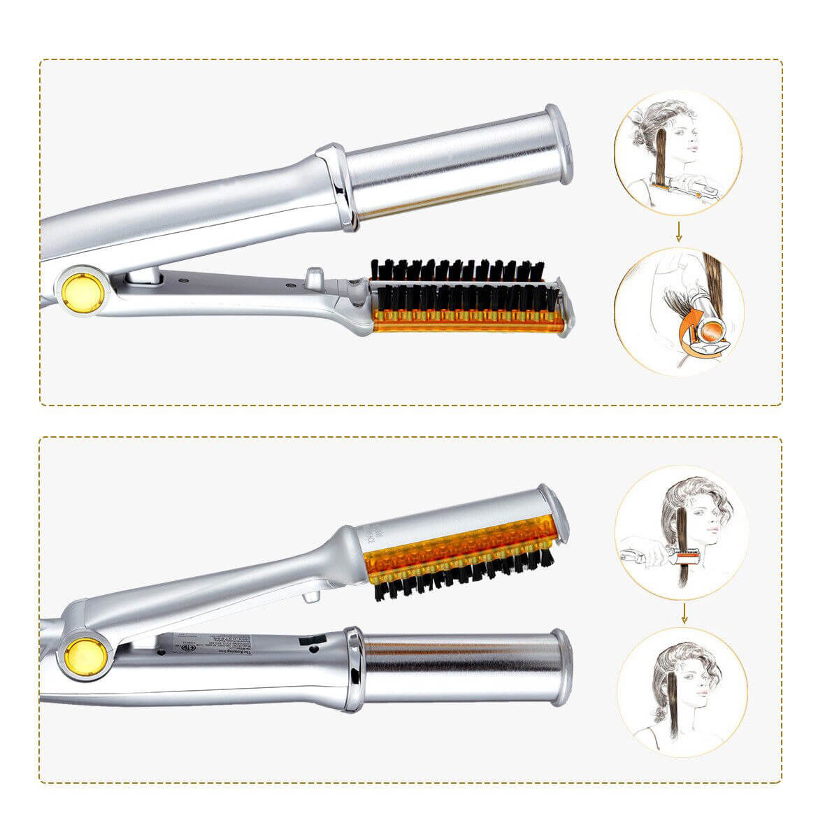 Rotating Hair Styler - Iron & Curler