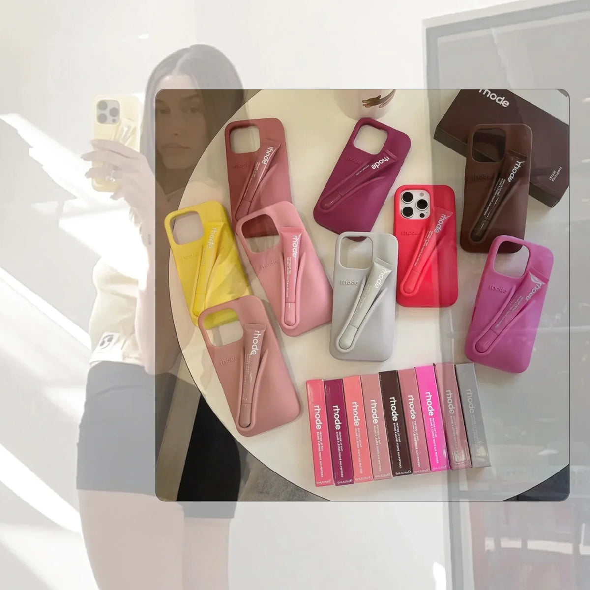 Phone Case with Lip Gloss Set for Models 13-17
