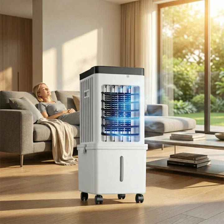 3-in-1 Air Cooler with 15L Water Tank – Cools, Humidifies, and Purifies