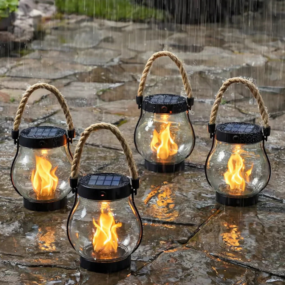 Solar Lantern with Realistic Flame Effect