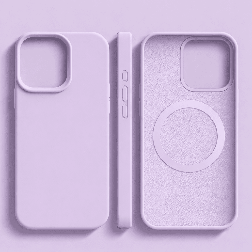 Magnetic Silicone Case with Soft-Touch Surface for iPhone