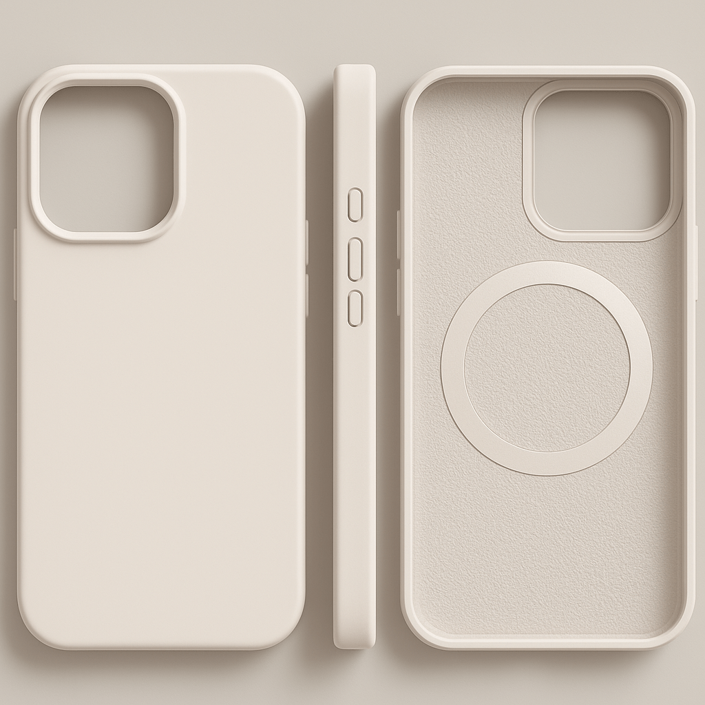 Magnetic Silicone Case with Soft-Touch Surface for iPhone