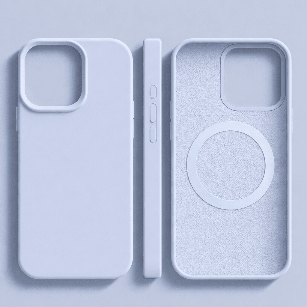 Magnetic Silicone Case with Soft-Touch Surface for iPhone