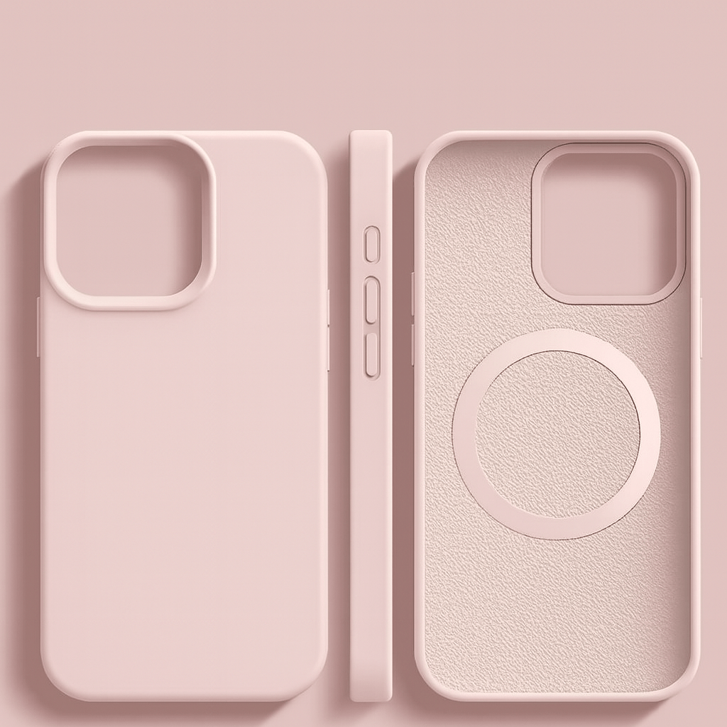 Magnetic Silicone Case with Soft-Touch Surface for iPhone