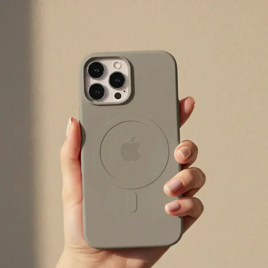 Magnetic Silicone Case with Soft-Touch Surface for iPhone