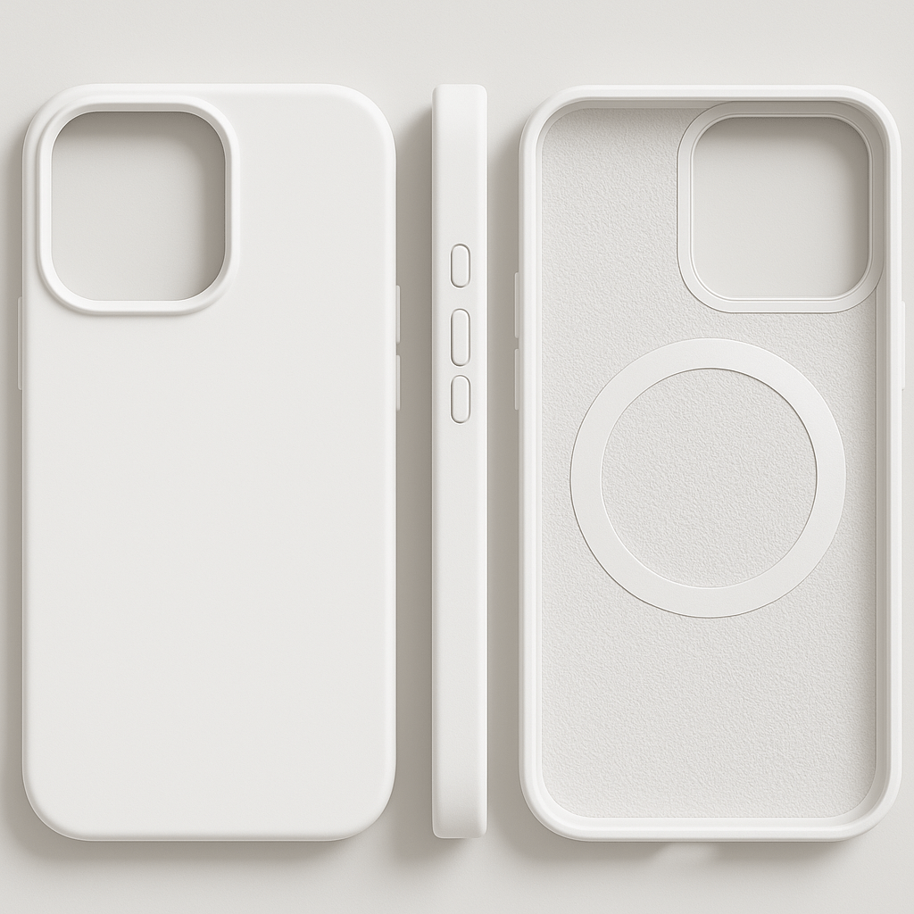 Magnetic Silicone Case with Soft-Touch Surface for iPhone