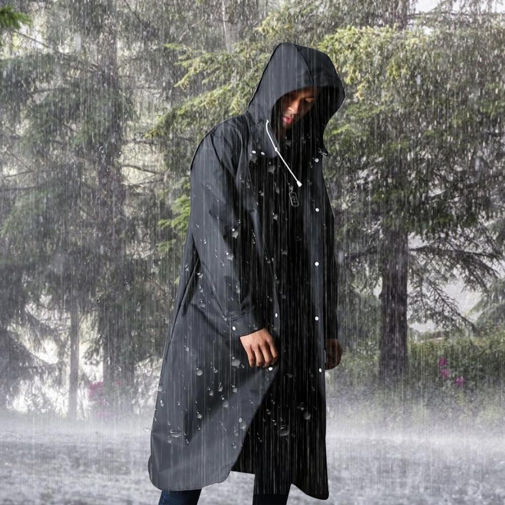 Unisex Long Waterproof Raincoat for Outdoor Adventures