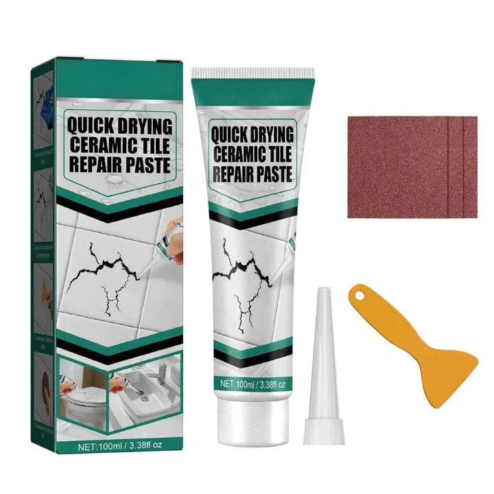 Quick-Drying Tile Repair Paste for Cracks, Chips, and Grout