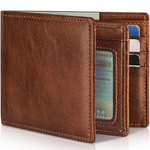 Men's Bifold Genuine Leather RFID Blocking Wallet