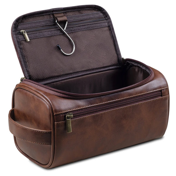Premium Leather Toiletry Bag for Travelers