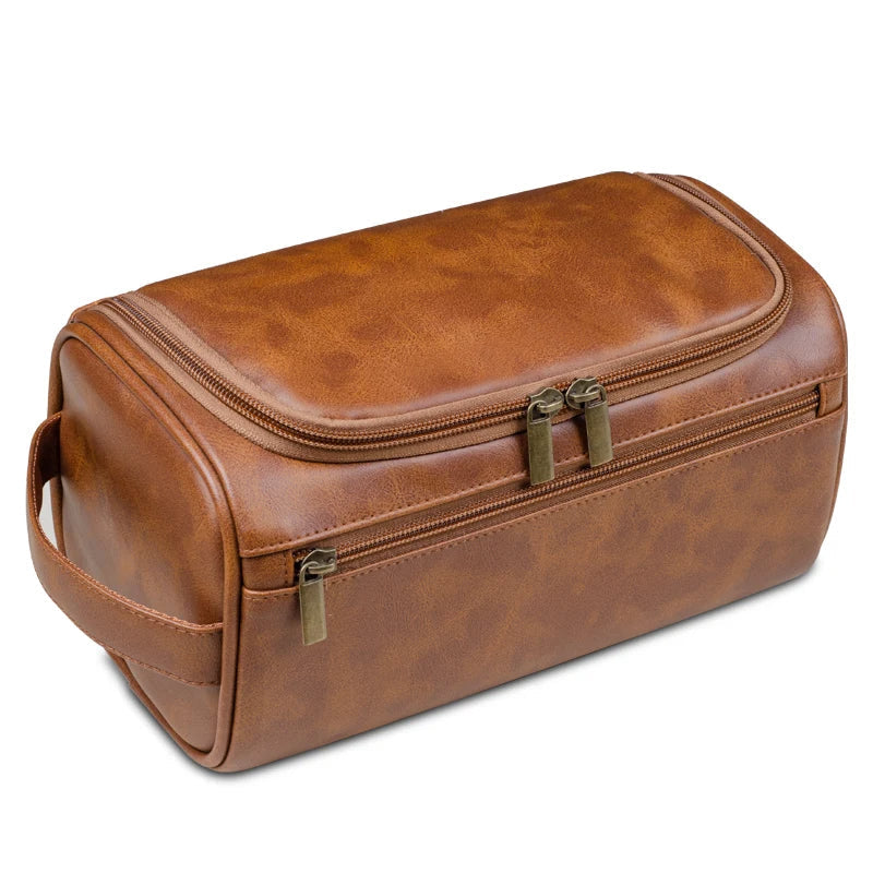 Premium Leather Toiletry Bag for Travelers