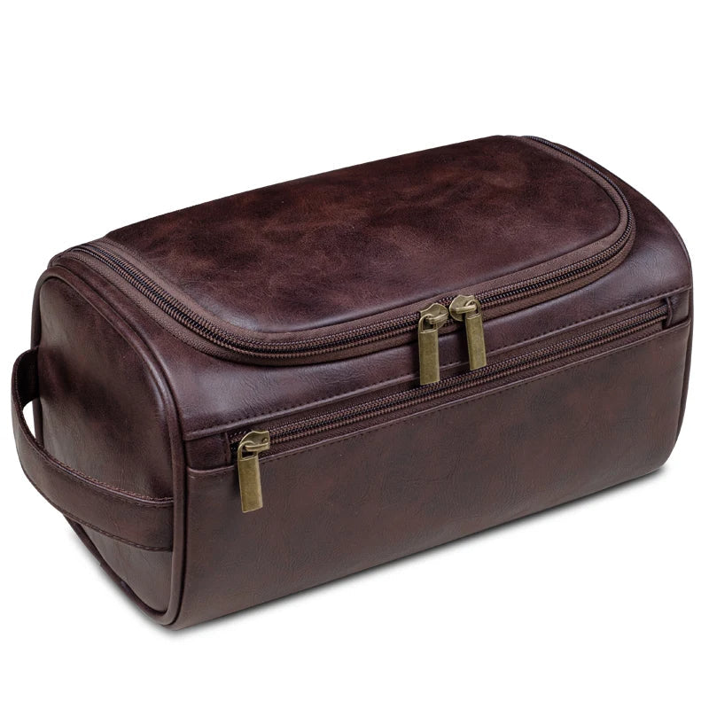 Premium Leather Toiletry Bag for Travelers