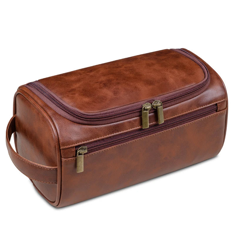 Premium Leather Toiletry Bag for Travelers