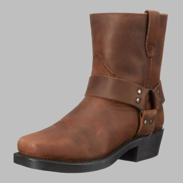 Sturdy Leather Harness Boots