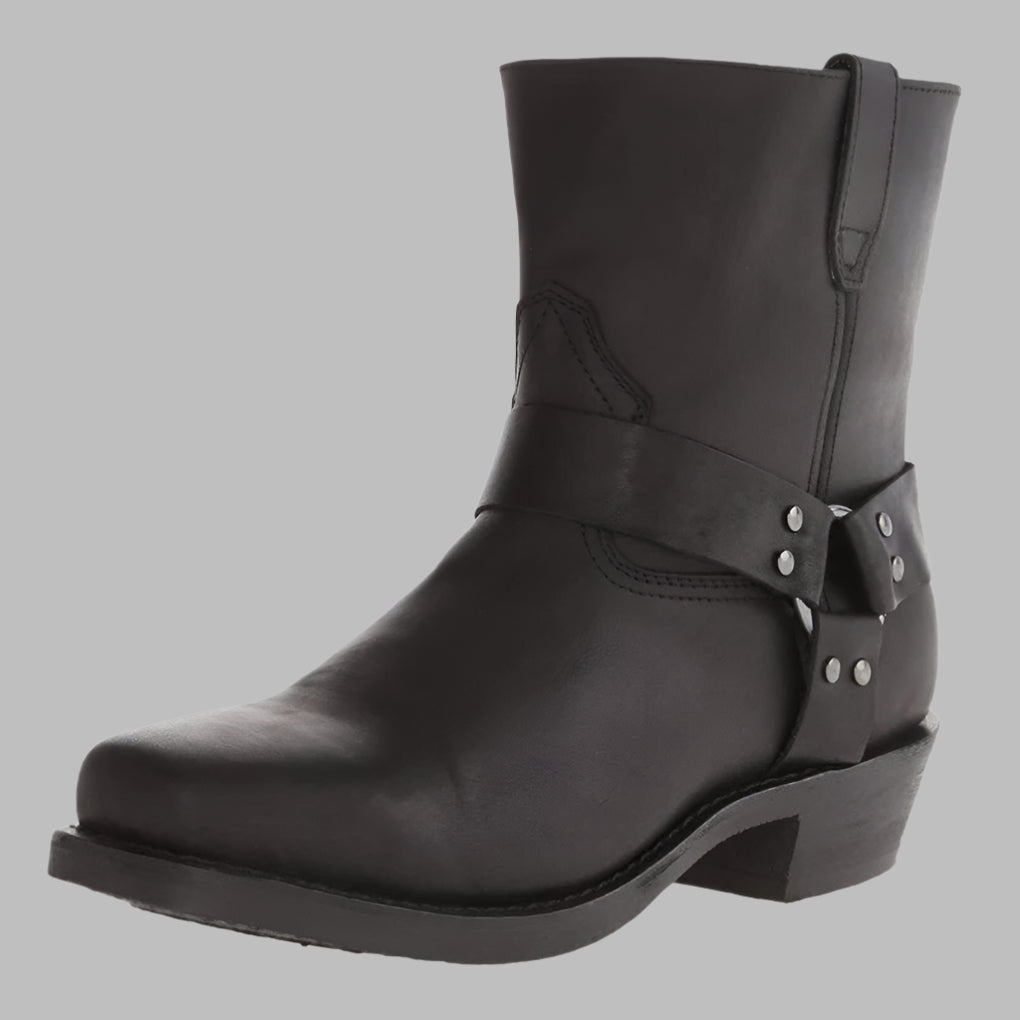 Sturdy Leather Harness Boots