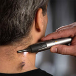 Professional Ultra-Thin Precision Trimmer | Titanium Stainless Steel Blades | Integrated LED Light | Micro-Oscillation Technology | Ideal for Nose, Ears & Contours