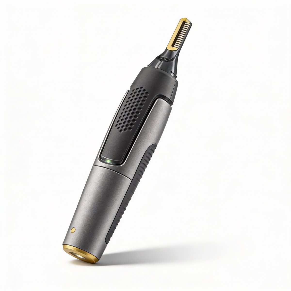 Professional Ultra-Thin Precision Trimmer | Titanium Stainless Steel Blades | Integrated LED Light | Micro-Oscillation Technology | Ideal for Nose, Ears & Contours