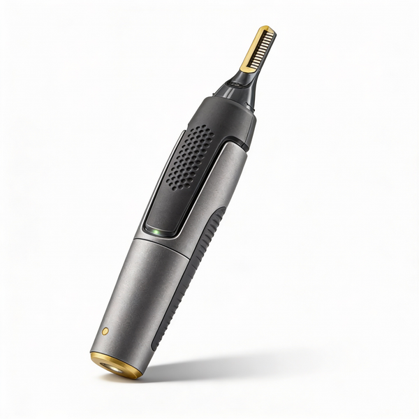 Professional Ultra-Thin Precision Trimmer | Titanium Stainless Steel Blades | Integrated LED Light | Micro-Oscillation Technology | Ideal for Nose, Ears & Contours