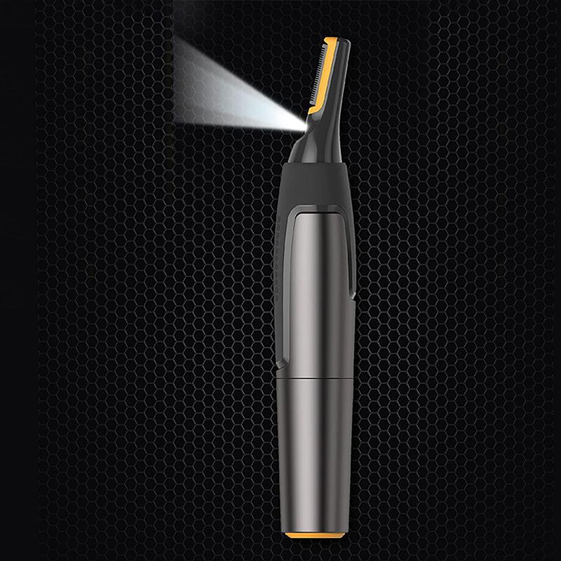 Professional Ultra-Thin Precision Trimmer | Titanium Stainless Steel Blades | Integrated LED Light | Micro-Oscillation Technology | Ideal for Nose, Ears & Contours