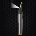 Professional Ultra-Thin Precision Trimmer | Titanium Stainless Steel Blades | Integrated LED Light | Micro-Oscillation Technology | Ideal for Nose, Ears & Contours