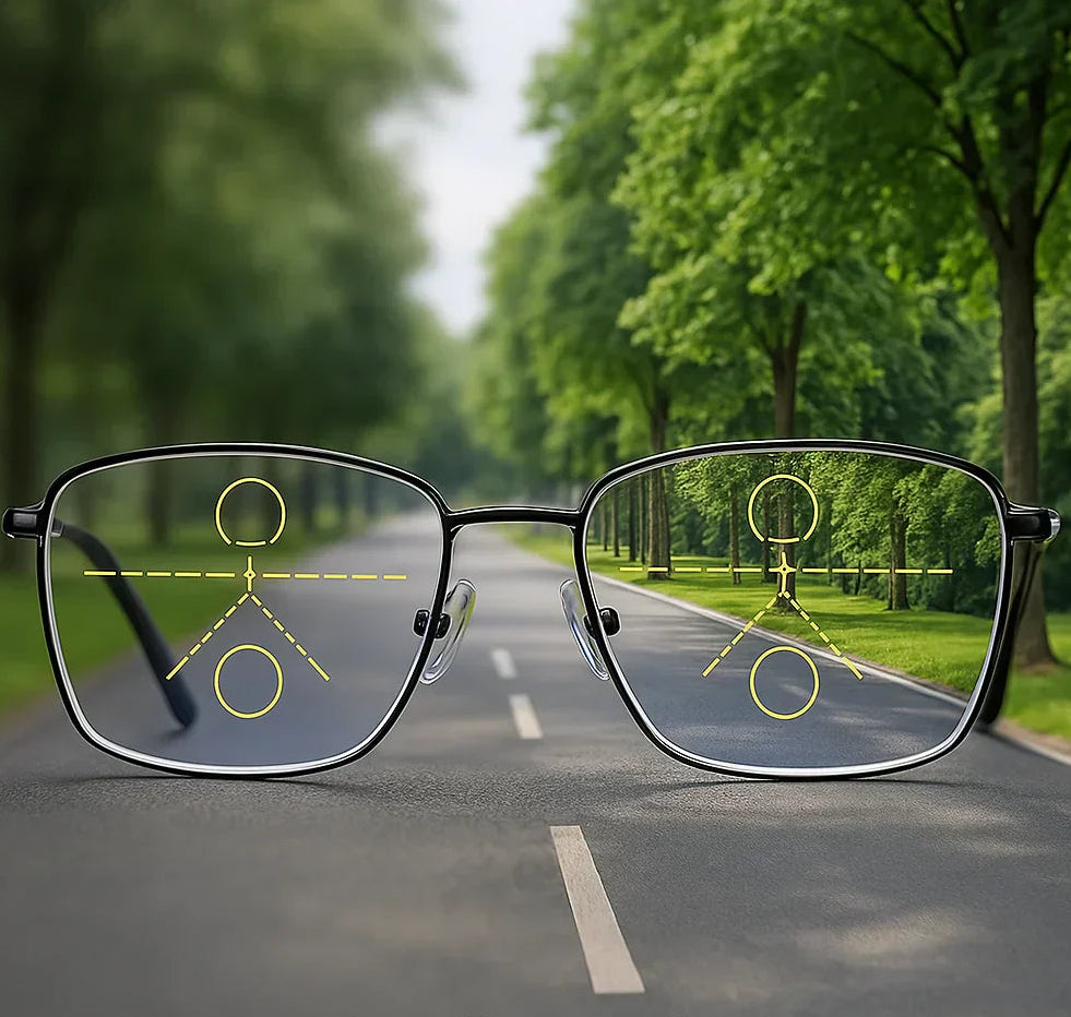 Progressive Multifocal Glasses for Clear Vision - Intelligent German Design for Everyday Use