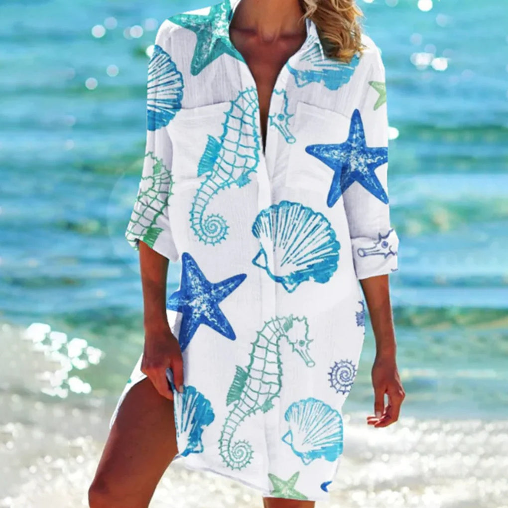 Women's Relaxed Beach Cover-Up Top