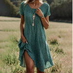 Lightweight Polka Dot Midi Dress