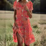 Lightweight Polka Dot Midi Dress