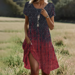 Lightweight Polka Dot Midi Dress