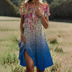 Lightweight Polka Dot Midi Dress