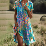 Lightweight Polka Dot Midi Dress