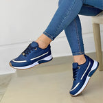 Metallic Accented Women's Sneakers with Cushioning