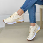 Metallic Accented Women's Sneakers with Cushioning