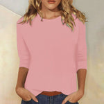 Women's Soft Cotton Crew Neck Long Sleeve Tee