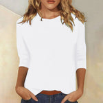 Women's Soft Cotton Crew Neck Long Sleeve Tee