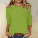 Women's Soft Cotton Crew Neck Long Sleeve Tee
