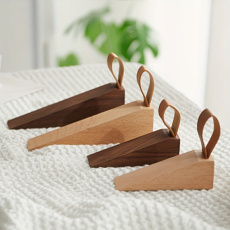 Solid Wood Door Stop – Minimalist Scandinavian Non-Slip Wedge