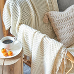 Knitted Sofa Blanket in Stylish Design