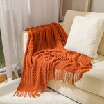 Knitted Sofa Blanket in Stylish Design