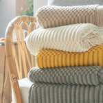 Knitted Sofa Blanket in Stylish Design