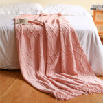 Knitted Sofa Blanket in Stylish Design
