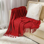 Knitted Sofa Blanket in Stylish Design