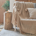 Knitted Sofa Blanket in Stylish Design