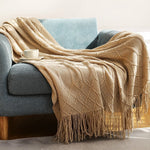 Knitted Sofa Blanket in Stylish Design