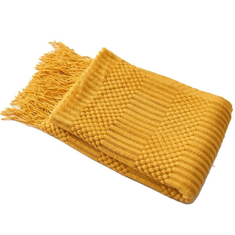 Knitted Sofa Blanket in Stylish Design