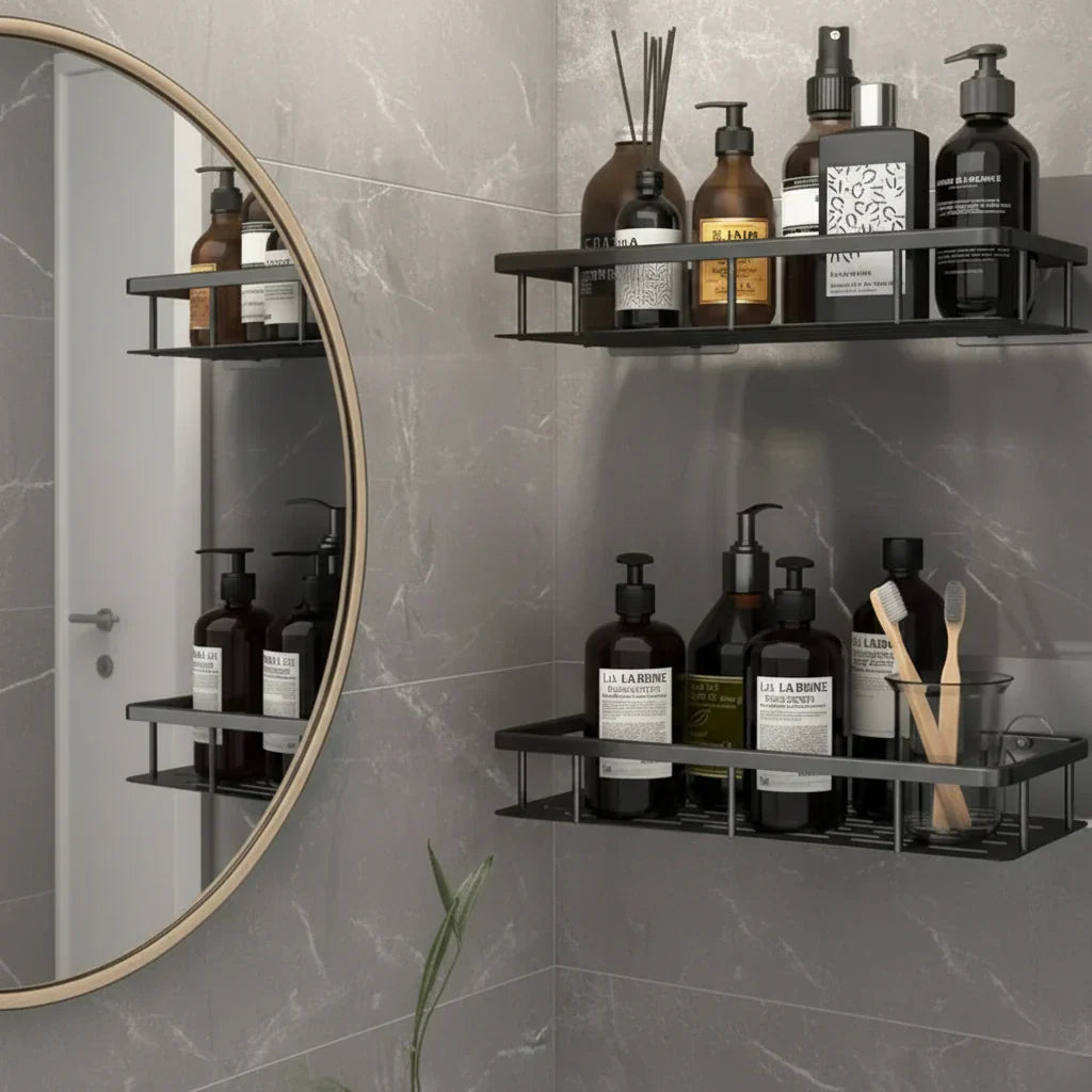 Adhesive Bathroom Shelf – Drill-Free & Stylish for Any Bathroom