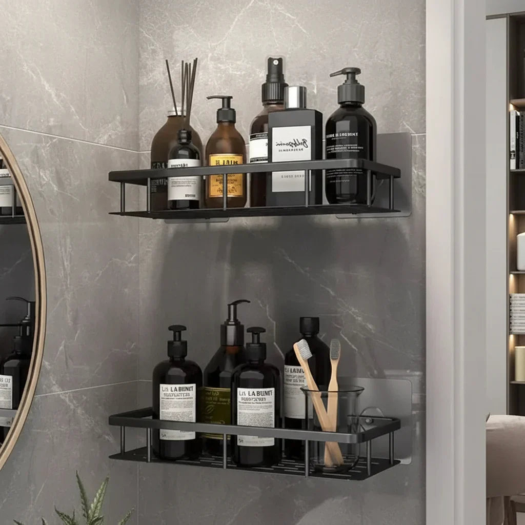 Adhesive Bathroom Shelf – Drill-Free & Stylish for Any Bathroom
