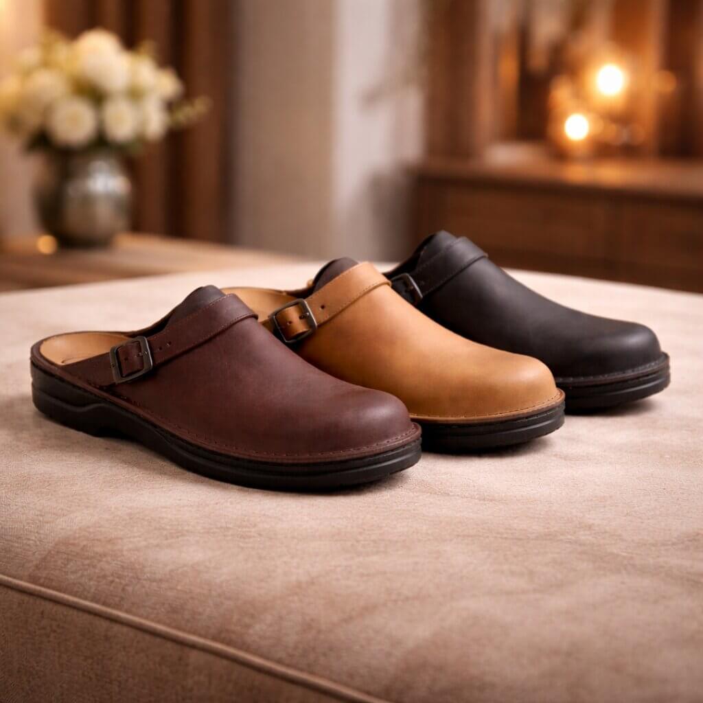 Leather Orthopedic Slippers for Men and Women | Comfortable House Shoes