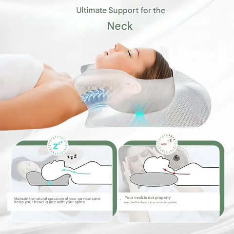 Orthopedic Pillow | Ergonomic Support for Neck and Back | Memory Foam